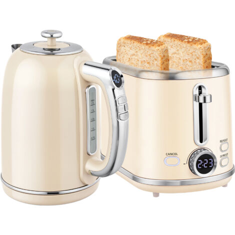 HOMCOM 1.7L 3000W Kettle and 2 Slice Toaster with Keep Warm Memory Function