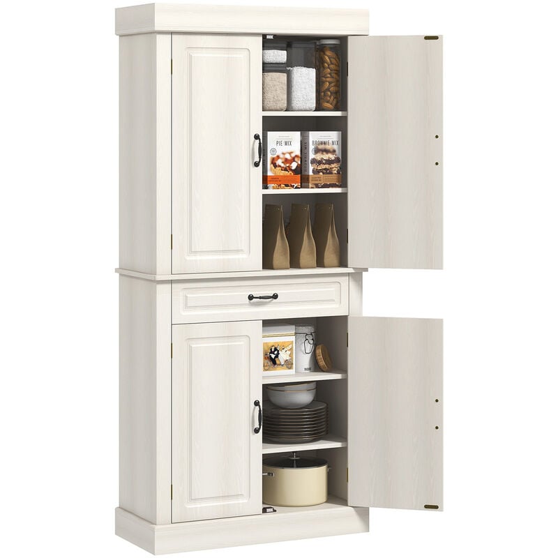 180cm Kitchen Pantry Storage Cabinet Server Food Organizer - Homcom