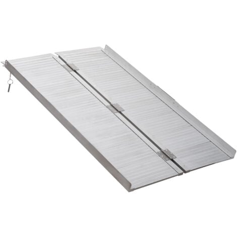 HOMCOM 2ft/3ft/4ft Aluminium Folding Wheelchair Ramp Equipment Mobility Suitcase 4FT