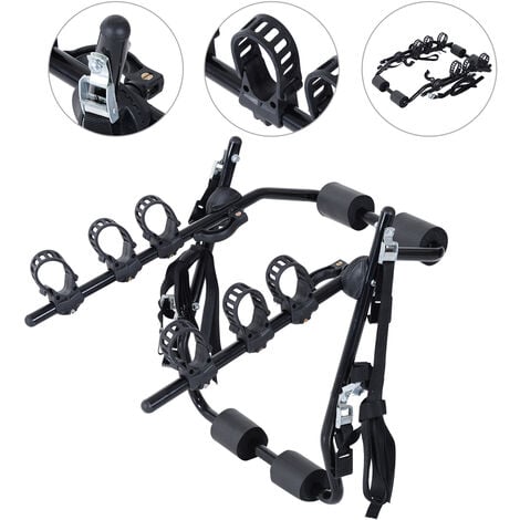 Outsunny Bicycle Carrier Car Back Rack Fix Strap Folding Foldable