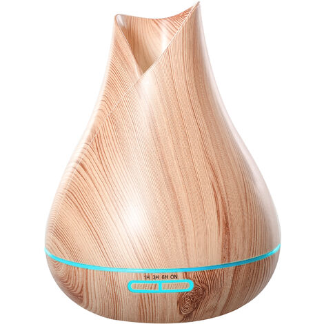 main image of "HOMCOM 300ml Aroma Diffuser for Essential Oils Humidifier with Timer, 7 Colors Lights Changing, USB Connection, Auto-off for Home and Office, Wood Effect Nature"