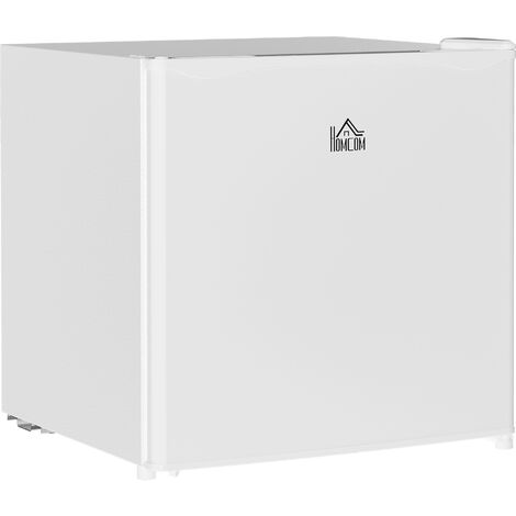 HOMCOM 46L Counter Top Fridge with Chiller Box Mini Fridge for Bedrooms Cream