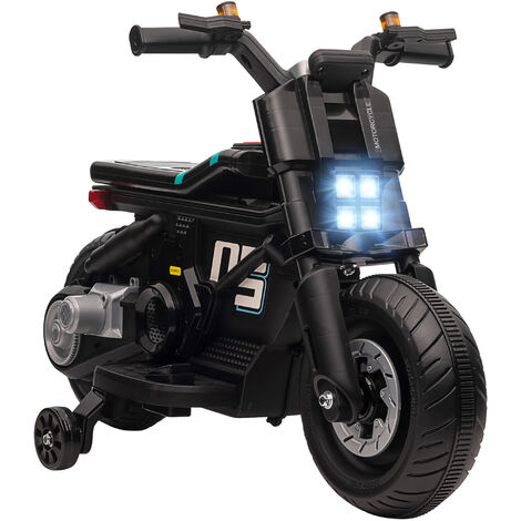 HOMCOM 6V Kids Electric Ride-On Motorcycle w/ Siren, Horn, Headlights, Music