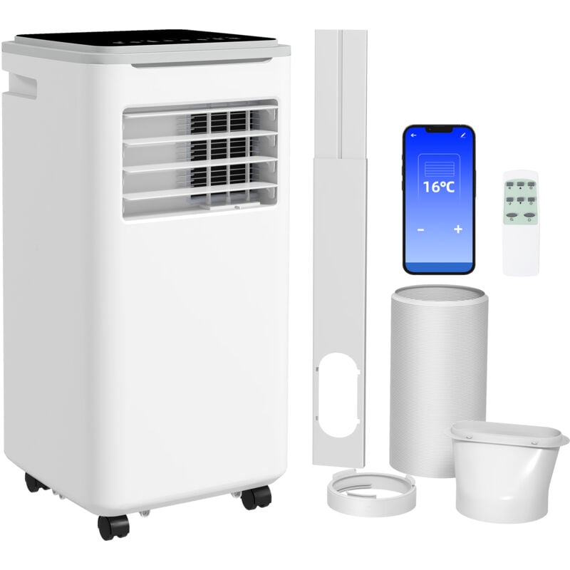 9000 btu Portable Air Conditioner Unit with WiFi Smart App - Homcom