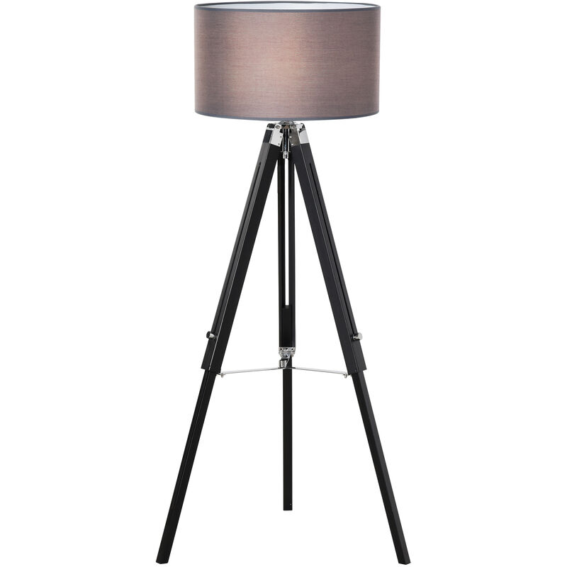 Tripod Base Floor Lamp with Wood Leg Height Adjustable Home Office - Homcom