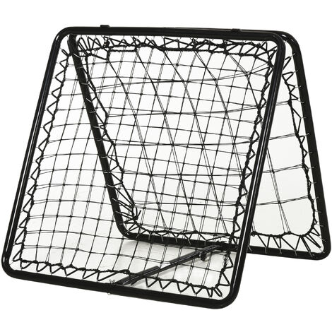 HOMCOM Adjustable Angle Rebounde Training Set w/ All Weather Double Layer Net