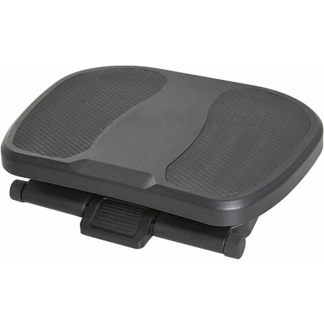 HOMCOM Adjustable Under-Desk Footrest Height Angle Tilt Anti-Slip, Black