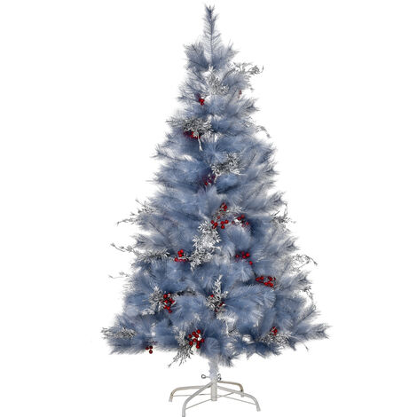 HOMCOM Set 2 Alberi Di Natale Artificiali Slim 180 Cm Con 390 Rami – Decorazione Natalizia Alta E Stretta - 5