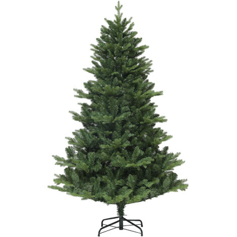HOMCOM Albero di Natale Finto Alto 180 cm con 818 Rami e Base in Acciaio