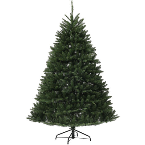 HOMCOM Albero di Natale Finto da 195cm con 1838 Rami Base in Acciaio da Interni