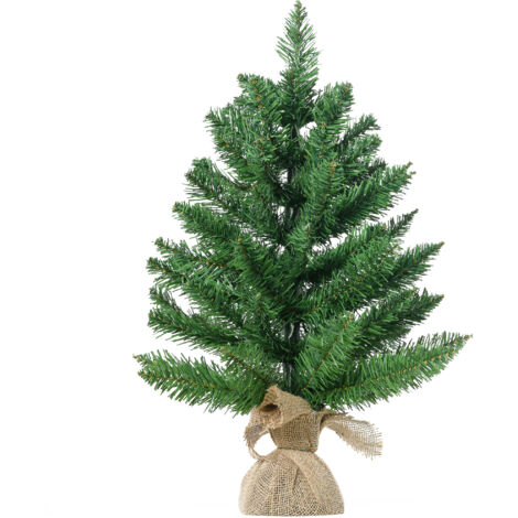 HOMCOM Albero di Natale Mini 55cm con 50 Rami Folti e Aghi Realistici in PVC