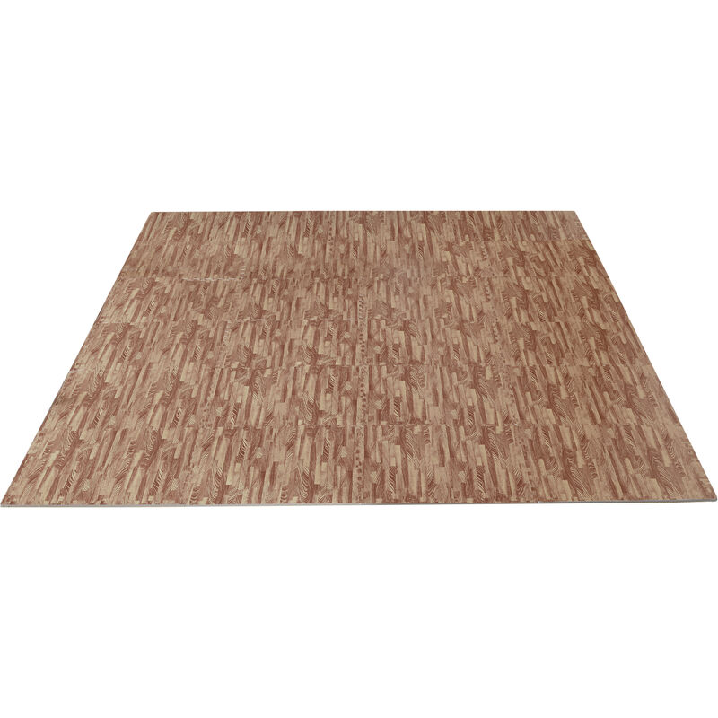 

24 Piezas Alfombra Puzzle de Juegos 60x60x1 cm 9m² de Goma Espuma EVA Marrón - Marrón