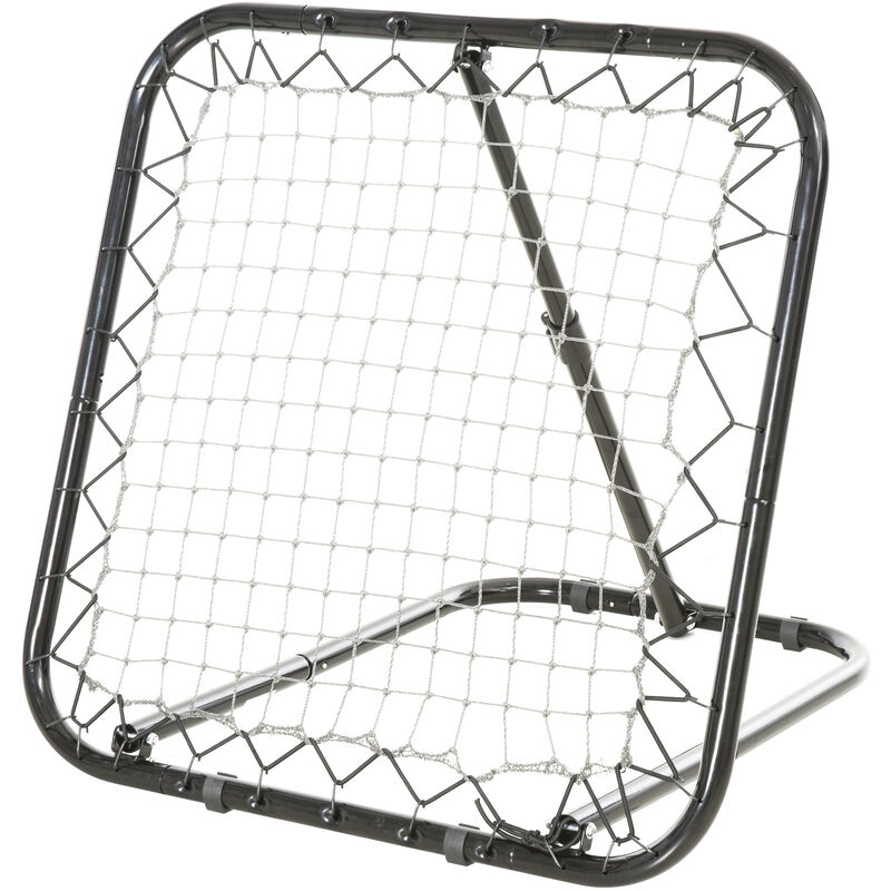 Image of Angle Adjustable Rebounder Net Goal Training Set Football, Baseball - black - Homcom