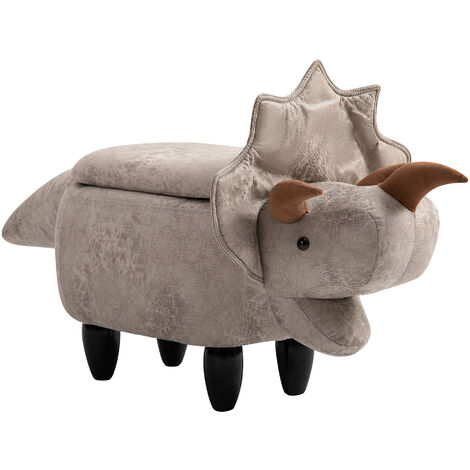 HOMCOM Animal Shape Ottoman Storage Padded Cushion Pouffe Stool