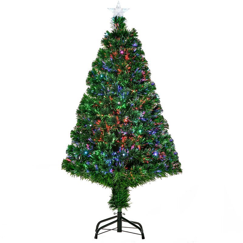 

Homcom - Árbol de Navidad 120cm Artificial Árbol de Pino con 16 LED de 3 Colores 130 - verde