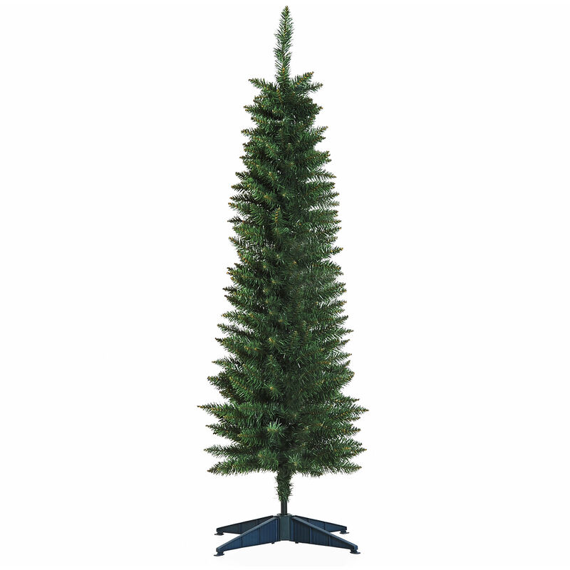 

Homcom - Árbol de Navidad Artificial 150 cm Ignífugo con 294 Puntas de Rama PVC y Soporte de Metal Decoración Navideña para Interiores Fácil de