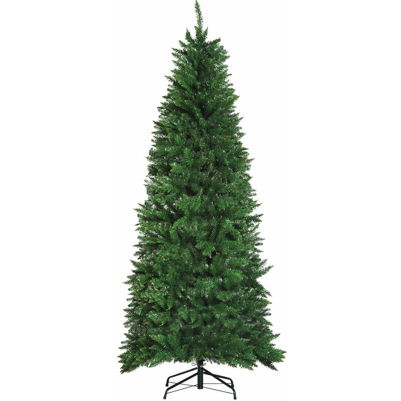 

Homcom - Árbol de Navidad Artificial Árbol con Soporte 210cm 865 Ramas PVC Verde - Verde