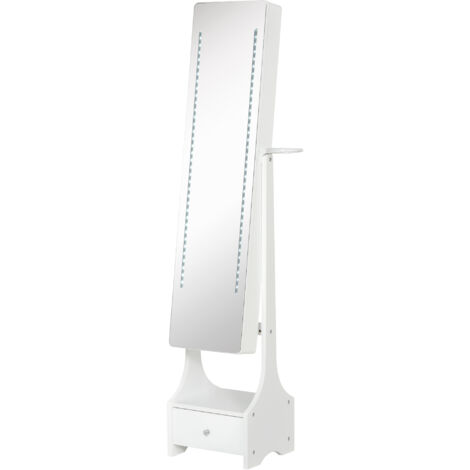 HOMCOM Armadio Portagioie con Luci LED Regolabili con Interruttore Touch