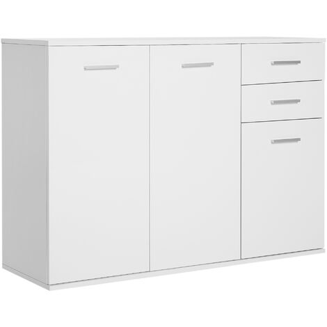 HOMCOM Armario Gabinete Consola Aparador Buffet Mueble Organizador 3 Puertas 2 Cajones