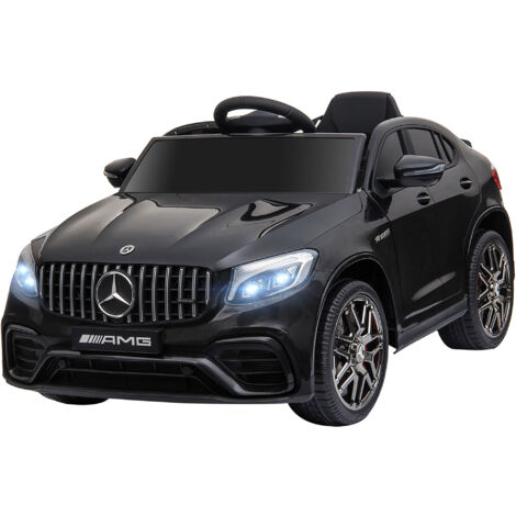 HOMCOM Auto Elettrica Bambini 3-5 Anni Mercedes con Telecomando e Cintura, Nera