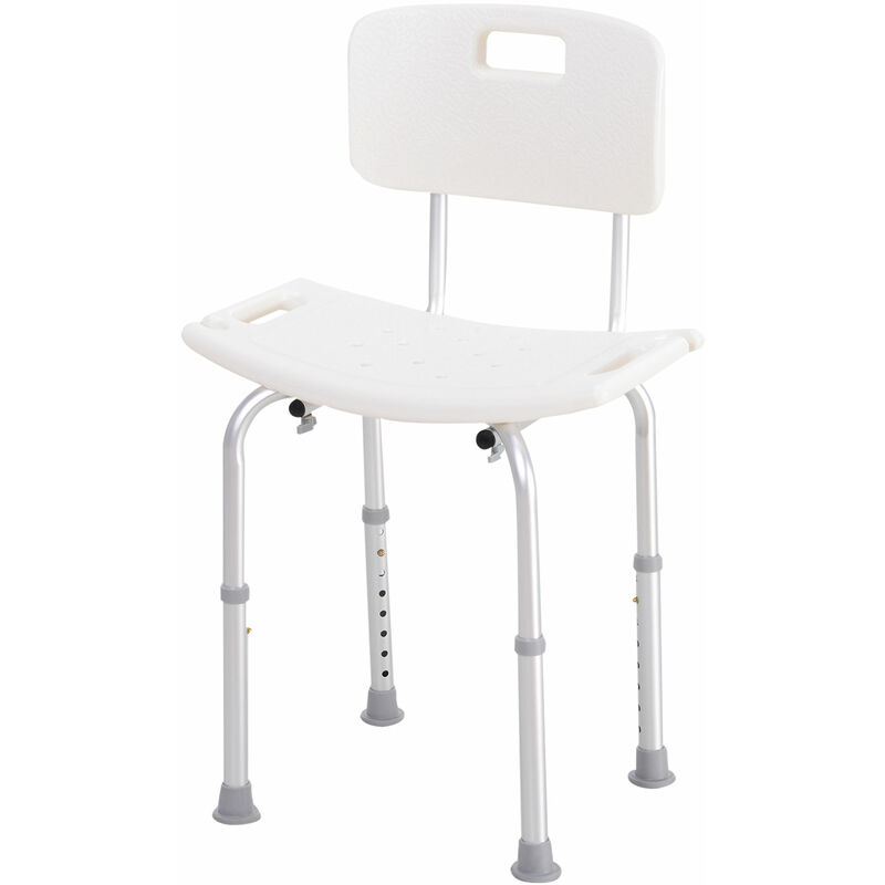 HOMCOM Bath Chair Shower Seat Safety Bathroom Elderly Aid Adjustable Positions