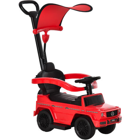 HOMCOM Benz G350 Ride-on Sliding Car Floor Slider Stroller Kids Vehicle, Red