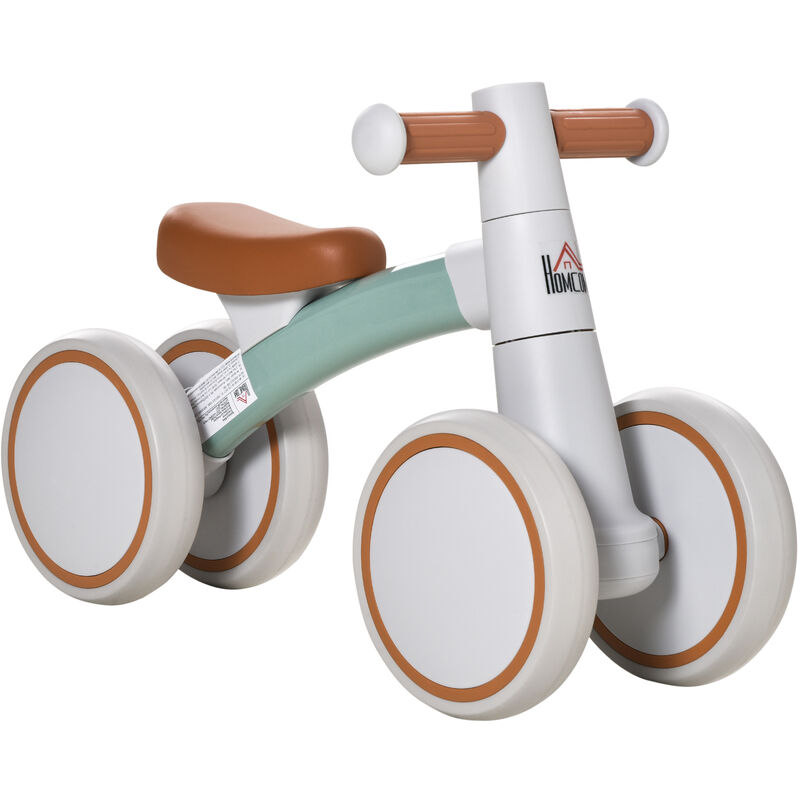 

Homcom - Bicicleta sin Pedales para Niños 1-3 Años Bicicleta de Equilibrio con 4 Ruedas Ligeras Correpasillos de Juguete para Ejercitar Habilidades