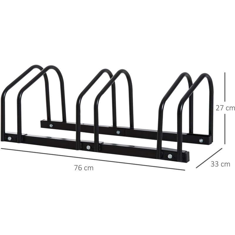 3 bike floor rack