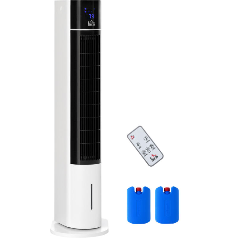Image of HOMCOM Bladeless Air Cooler, Evaporative Oscillating&hellip;