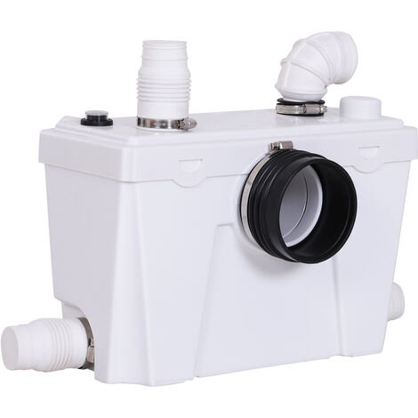 HOMCOM Bomba Trituradora Sanitaria de Agua Residual con 400W y 4