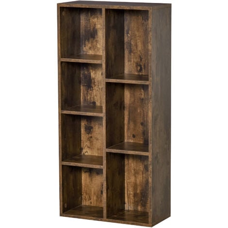 HOMCOM Bookcase Modern Bookshelf Display Cabinet for Home Office Study Black