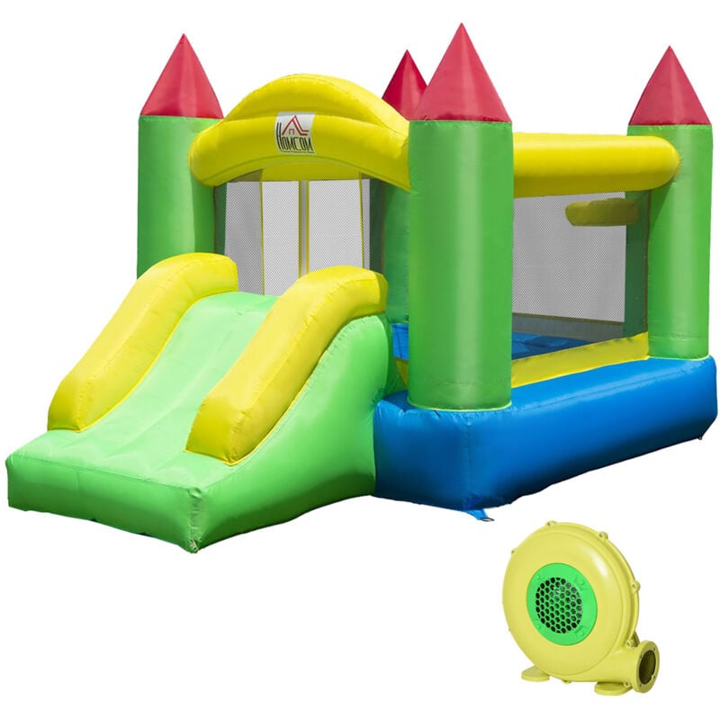 HOMCOM Bouncy Castle with Slide Inflatable Bouncer Kids Jumper Bounce Castle