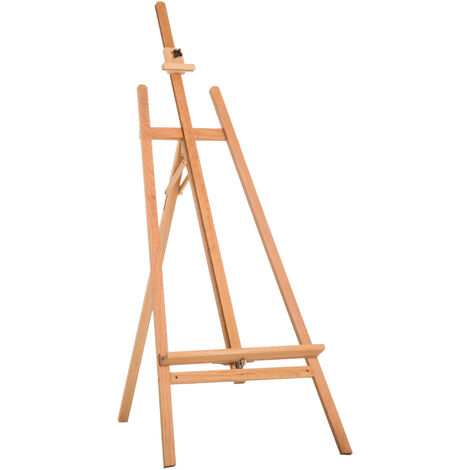 HOMCOM Caballete de Pintura Caballete de Madera Haya de Dibujo Estudio Altura Ajustable