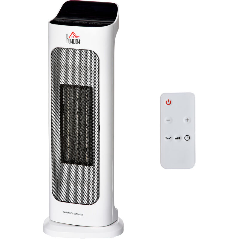 

Calefactor Cerámico 1000W/2000W con Mando a Distancia Pantalla LED 3 Modos de Viento Temporizador de 8H Termostato y Oscilación 42° 17,6x13,7x50 cm