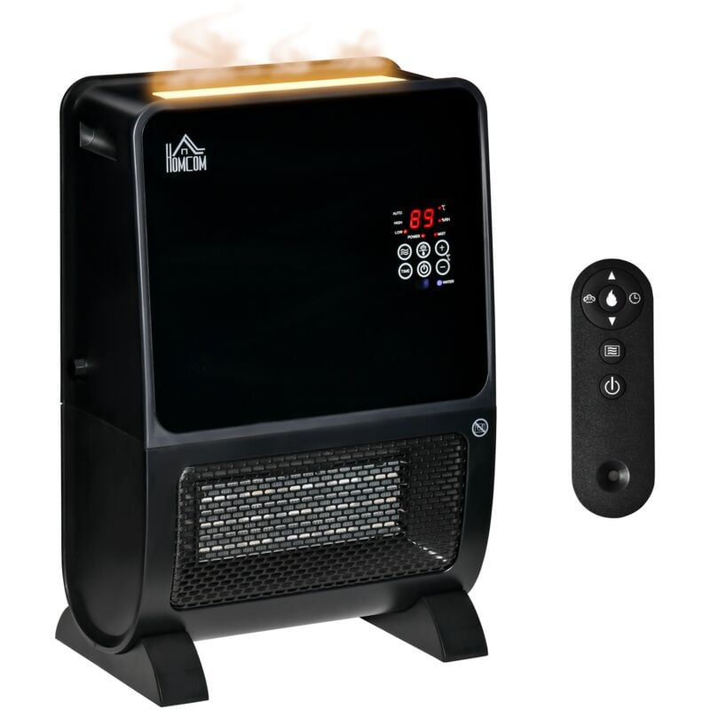 

Calefactor Eléctrico 2000W Cerámico de PTC con Humidificador Mando a Distancia Termostato Temporizador Pantalla LED para Sala de 30 m² 33x21x49,5 cm