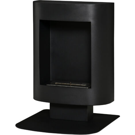 HOMCOM Caminetto a Bioetanolo con Copertura fino 20㎡ Serbatoio da 1.5L Nero