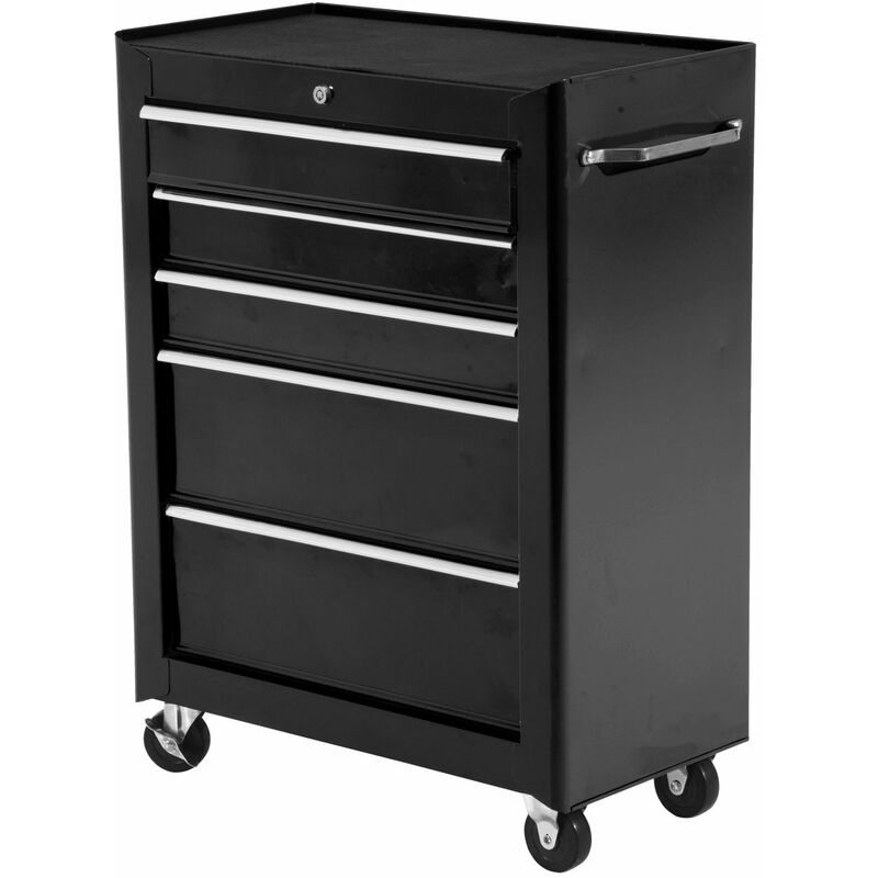 

Carro de Herramientas Taller Movil Maletin con 5 Cajones Ruedas 3 Colores - negro
