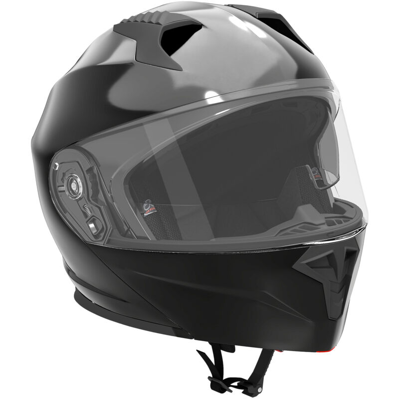 

Casco Moto Modular Casco de Motocicleta Integral con Doble Visera Cabezal Anticolisión Ventilaciones Certificado ECE para Mujer Hombre Negro XL-60 cm