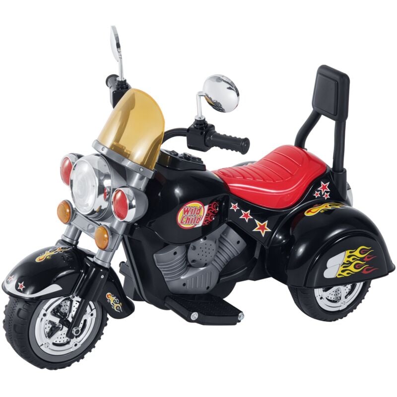 Homcom - 6V Kids Electric Motorbike Child Ride On Toy w/ Lights Sound Black