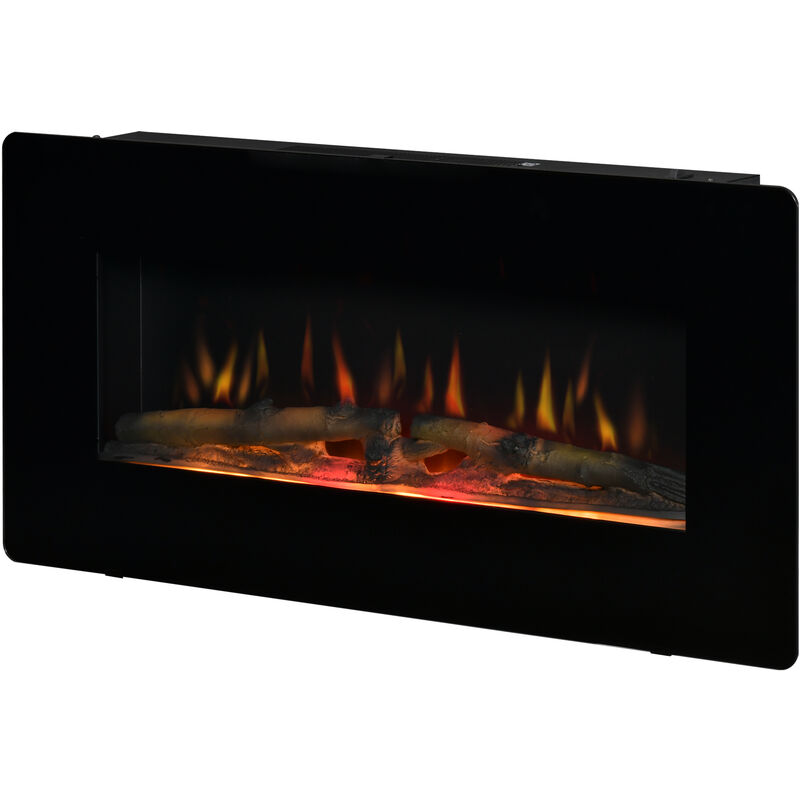 

Chimenea Eléctrica de Pared 1800-2000W con Mando a Distancia Llama con Brillo Regulable Termostato y Temporizador para Salas de 30 m² 91,4x11x44 cm