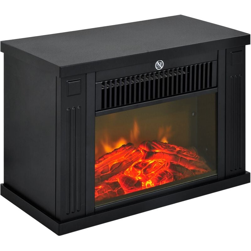 

Chimenea Eléctrica Portátil Mini Estufa Calefactor 600/1200W Llama Decorativa - negro