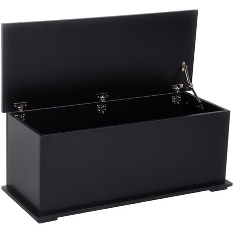 black storage box with lid