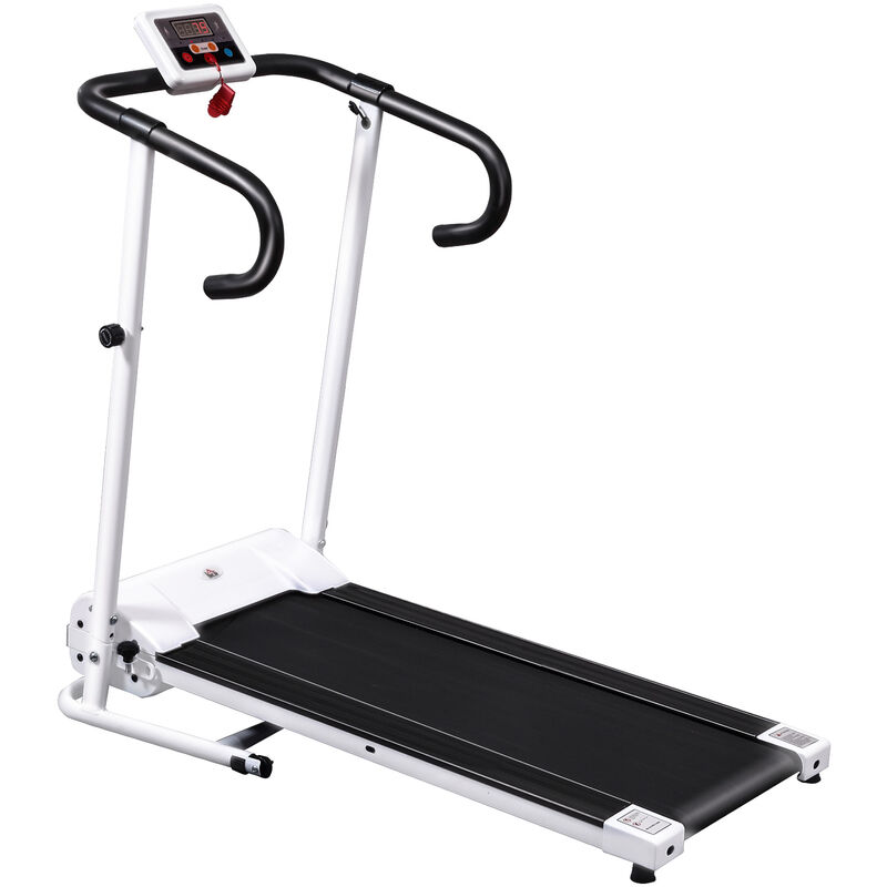 

Cinta de Correr Plegable Eléctrica con Pantalla LCD 500W para Fitness Carga 110kg - Negro y Blanco