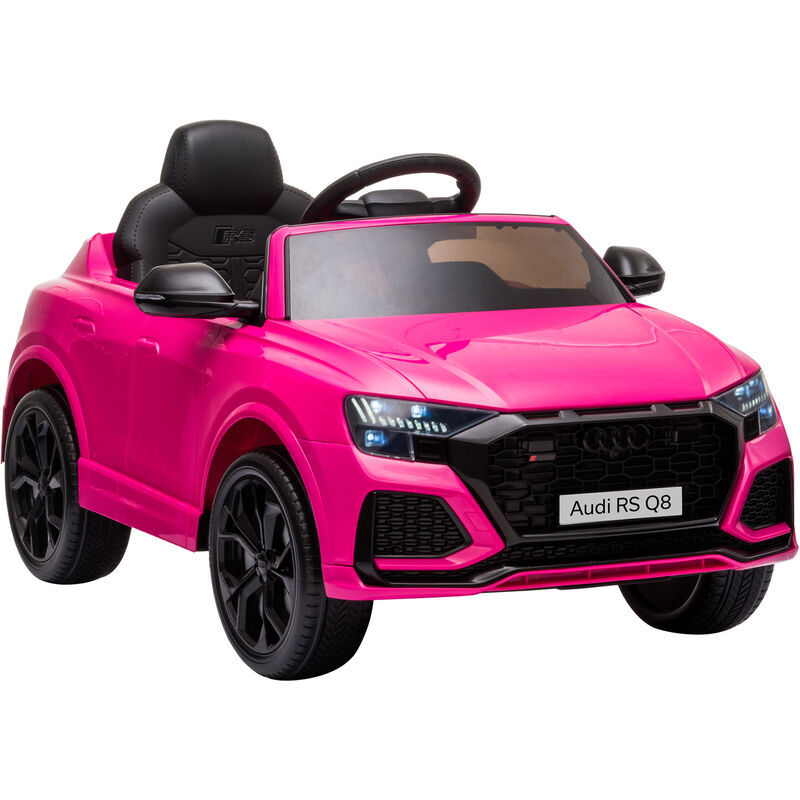 

Coche Eléctrico para Niños +3 Años Audi RS Q8 con Batería 6V Mando a Distancia Música MP3 Bocina y Luces Velocidad Máx. 3km/h 101x62x51 cm Rosa - Rosa