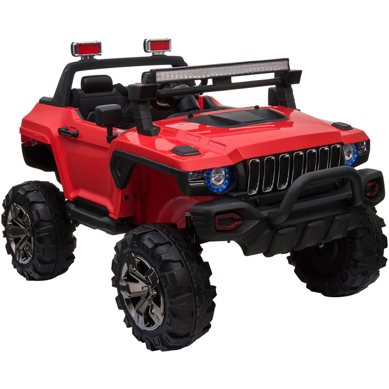 

Coche Eléctrico Todoterreno Infantil con Música Luces Control Remoto Carga 50kg - Rojo