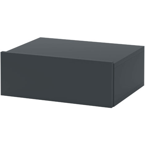 HOMCOM Comodino Moderno con Cassetto dal Design Sospeso in Truciolato Nero