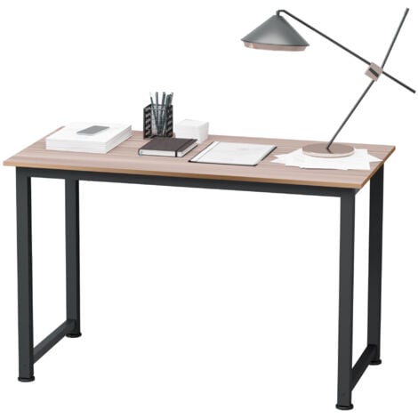 HOMCOM Computer Desk Dining Table Writing Table with Metal Frame Black