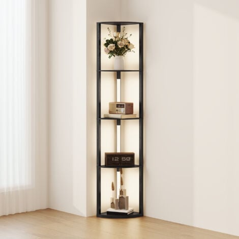 HOMCOM Corner Floor Lamp with Dimmable Warm White LED Light, for Living Room