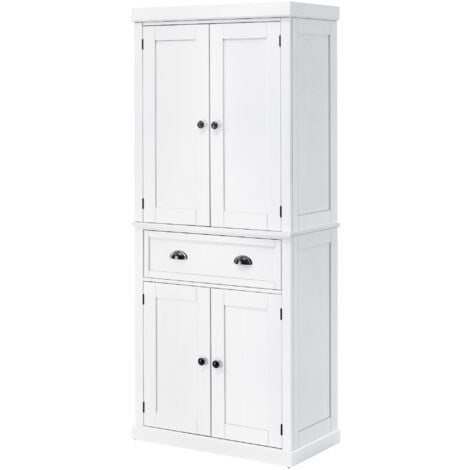 HOMCOM Credenza Moderna con Armadietti e Cassetto Centrale in MDF e Truciolato