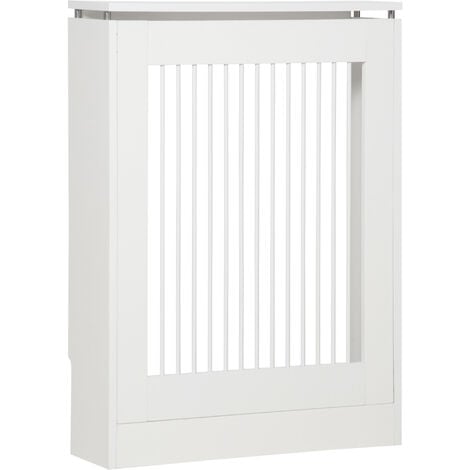 Cubierta de radiador blanca de 100 cm de altura Gabinete de MDF Parrilla  Muebles de estante